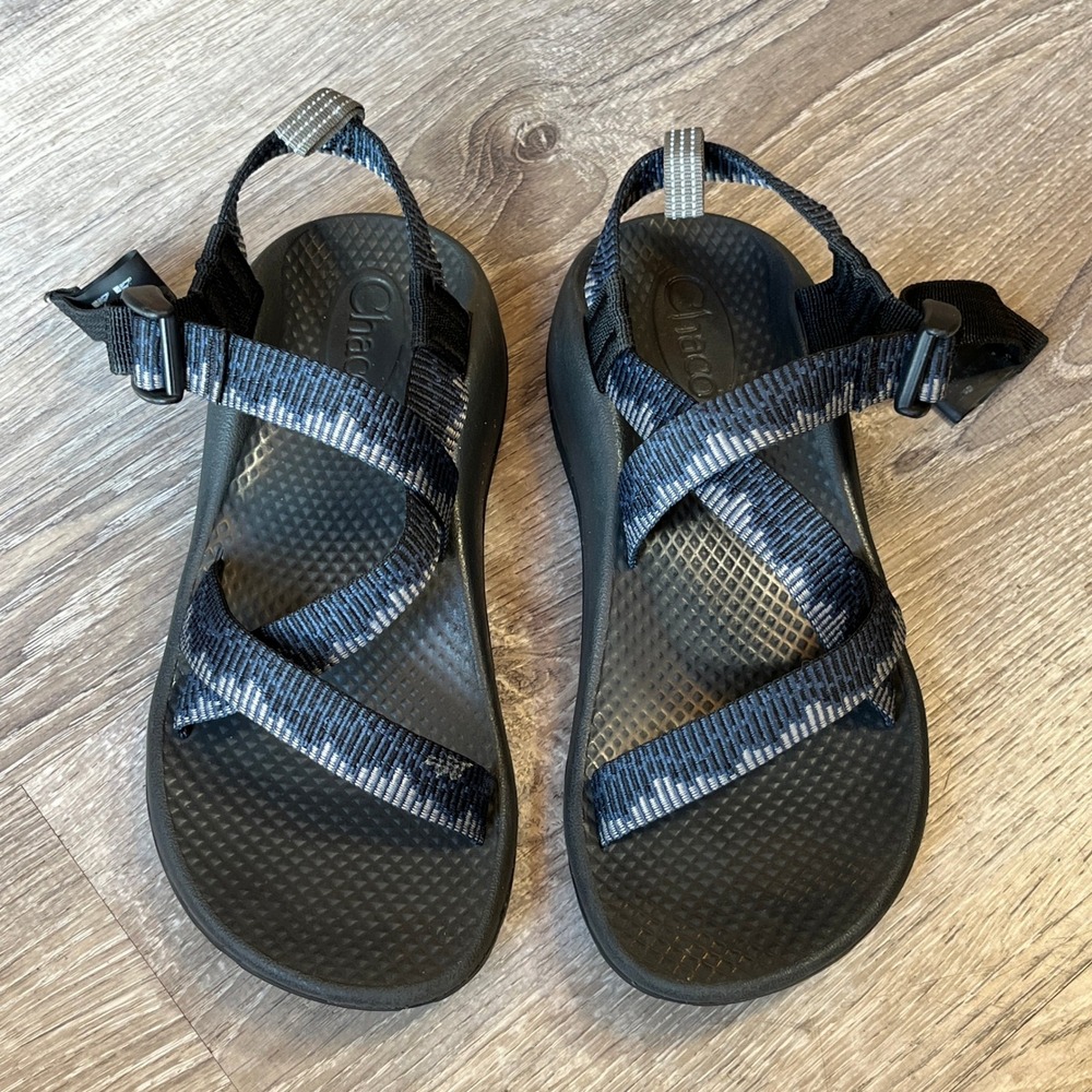 Chaco Kids Z1 Ecotread Sport Sandals Blue Black Youth Size 4 Women 6 J180271